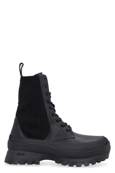 Shop Stella Mccartney Trace Chelsea Combat Boots In Black