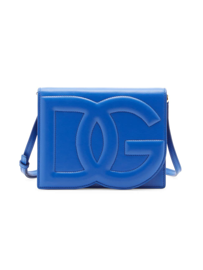 Shop Dolce & Gabbana Women's Mini Dg Leather Flap Bag In Cipria