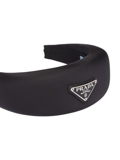 Shop Prada Women's Re-nylon Headband In Black