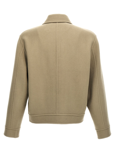 Shop Ami Alexandre Mattiussi Cappotto Lana Cashmere Coats, Trench Coats Gray