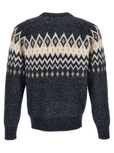 Shop Brunello Cucinelli Maglione Jacquard Sweater, Cardigans Multicolor