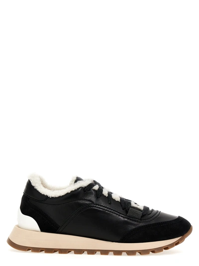 Shop Brunello Cucinelli Sneaker Running Sneakers Black