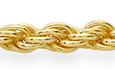 Shop Queen Jewels Sterling Silver Italian Rope Chain Bracelet In Gold