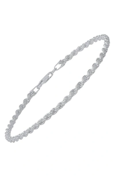 Shop Queen Jewels Sterling Silver Italian Rope Chain Bracelet