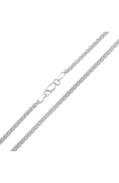 Shop Queen Jewels Sterling Silver Foxtail Wheat Chain Necklace