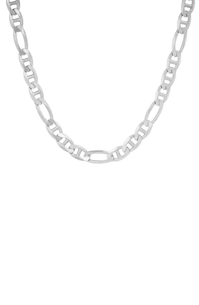 Shop Queen Jewels Sterling Silver Thick Italian Figaro Mariner Chain Necklace