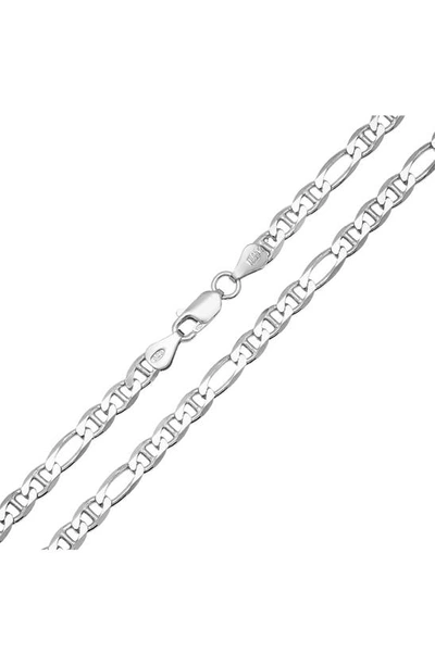 Shop Queen Jewels Sterling Silver Thick Italian Figaro Mariner Chain Necklace