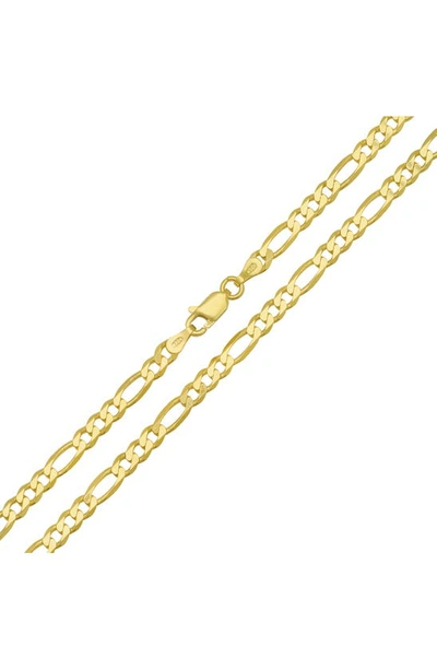 Queen Jewels Italian Figaro Chain Necklace In Gold