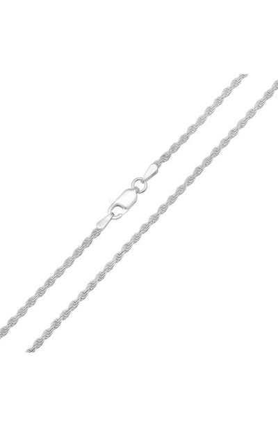 Shop Queen Jewels Sterling Silver Italian Rope Chain Necklace