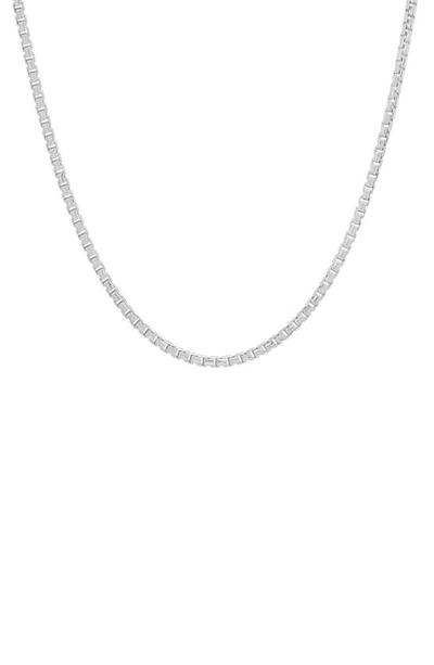 Shop Queen Jewels Sterling Silver Italian Round Box Chain Necklace