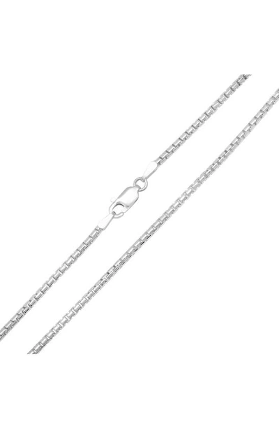 Shop Queen Jewels Sterling Silver Italian Round Box Chain Necklace