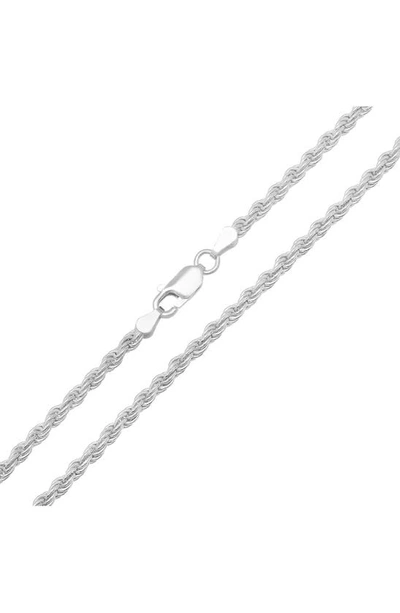 Shop Queen Jewels Sterling Silver Italian Rope Chain Necklace