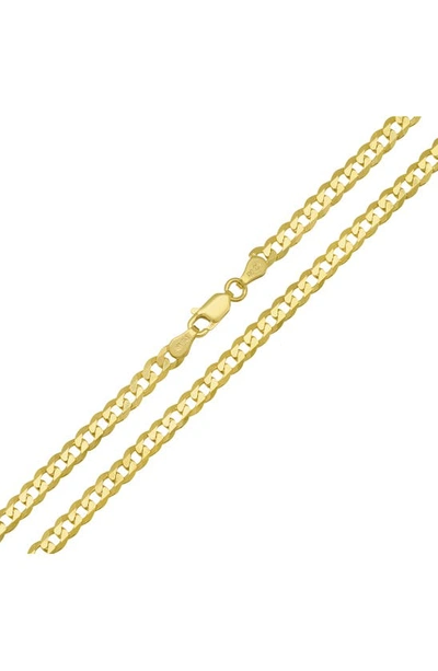 Shop Queen Jewels Sterling Silver Italian Miami Cuban Curb Chain Necklace In Gold