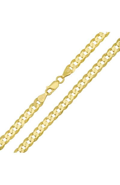 Shop Queen Jewels Sterling Silver Thick Italian Miami Cuban Curb Chain Necklace In Gold