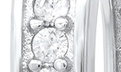 Shop Queen Jewels Cz Inside Out Hoop Earrings In Silver