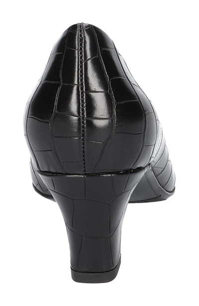 Shop Easy Street Ballari Round Toe Pump In Black Croco