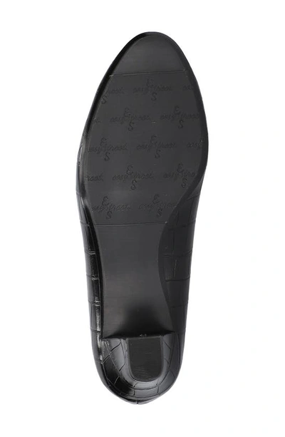 Shop Easy Street Ballari Round Toe Pump In Black Croco