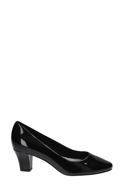 Easy Street Ballari Womens Patent Almond Toe Pumps In Black Patent
