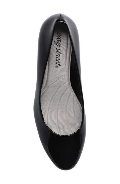 Shop Easy Street Ballari Round Toe Pump In Black Patent