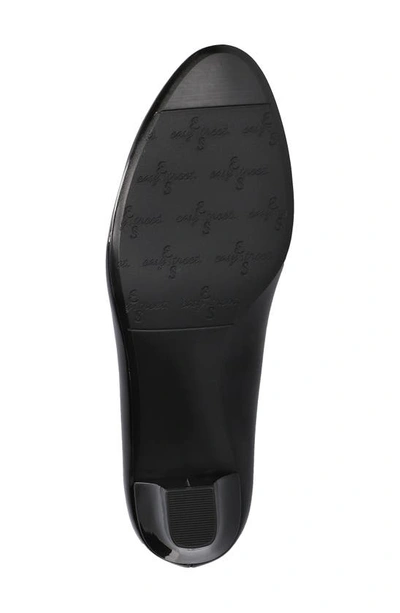 Easy Street Ballari Womens Patent Almond Toe Pumps In Black Patent