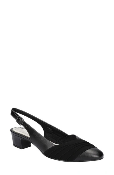 Easy Street Bates Womens Slip On Dressy Slingback Heels In Black