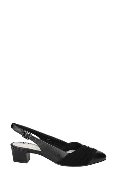 Easy Street Bates Womens Slip On Dressy Slingback Heels In Black