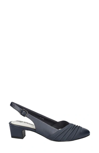 Shop Easy Street Bates Slingback Pump In Navy