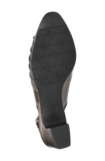Easy Street Bates Womens Faux Leather Dressy Slingback Heels In Pewter