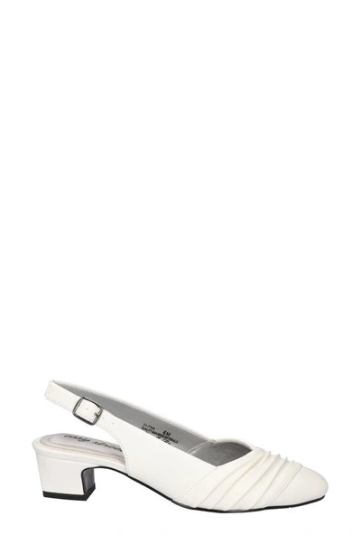 Easy Street Bates Slingback Pump In White