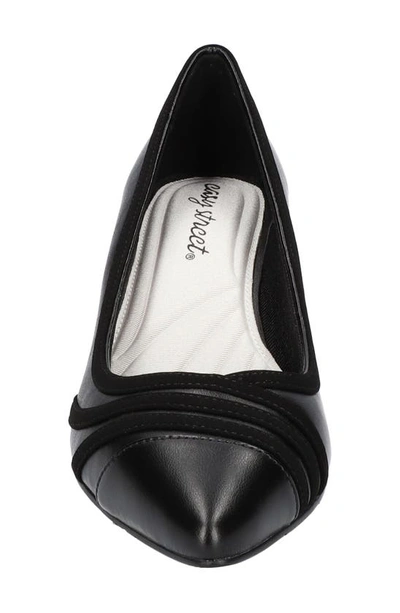 Easy Street Nobel Womens Slip On Pointed Toe Pumps In Black