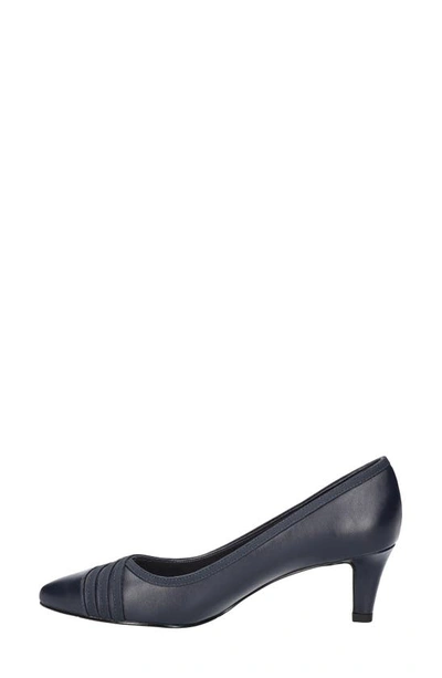 Shop Easy Street Nobel Kitten Heel Pump In Navy