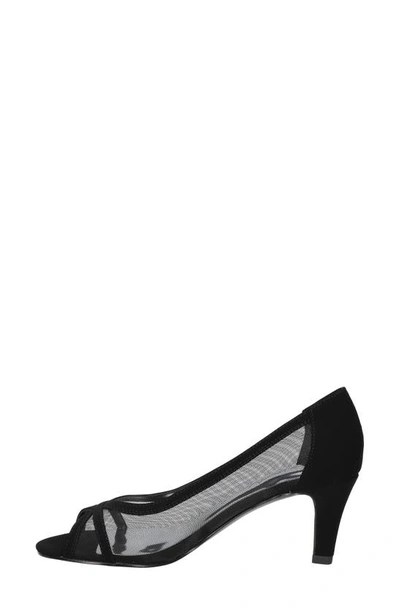 Easy Street Picaboo Womens Peep Toe Dressy Pumps In Black Lamy