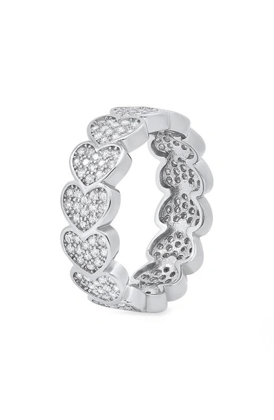 Queen Jewels Eternal Heart Cubic Zirconia Ring In Silver