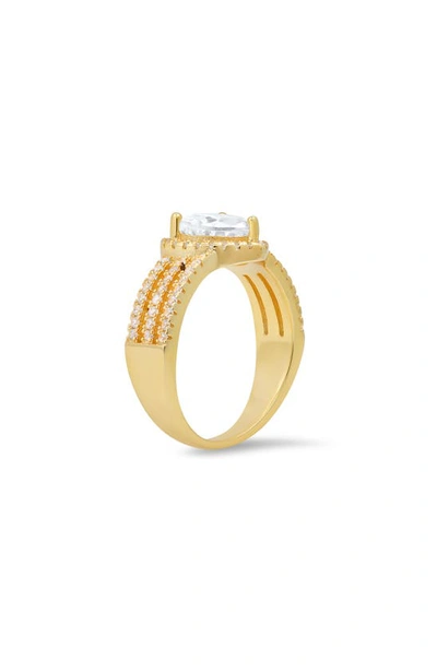 Queen Jewels Heart Cut Cz Ring In Gold