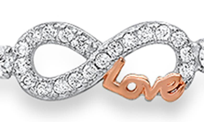 Shop Queen Jewels Sterling Silver Infinity Pendant Pavé Bracelet