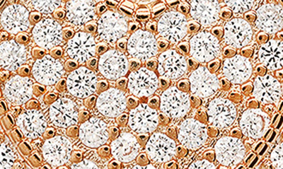 Shop Queen Jewels Cz Pavé Heart Stud Earrings In Rose Gold