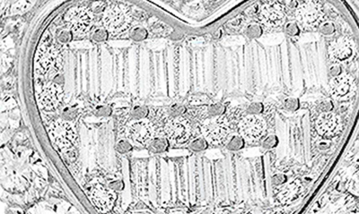 Queen Jewels Simulated Morganite Heart Drop Earrings In Silver
