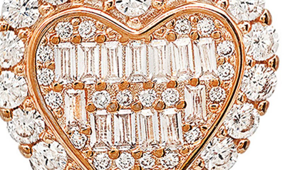 Shop Queen Jewels Simulated Morganite Heart Drop Earrings In Rose Gold