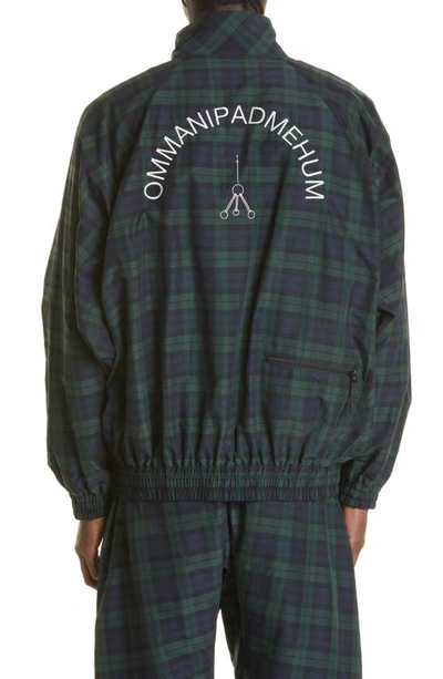 Shop Undercover Plaid Bomber Jacket In Green Check