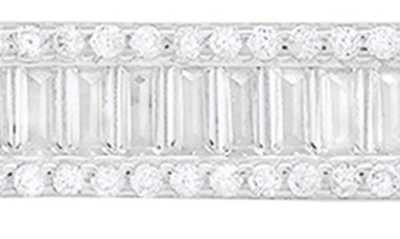 Queen Jewels Cz Bar Pendant Necklace In Silver