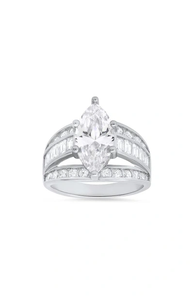 Shop Queen Jewels Sterling Silver Marquise Cubic Zirconia Ring