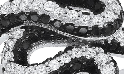 Queen Jewels Sterling Silver Cubic Zirconia Snake Ring In Silver