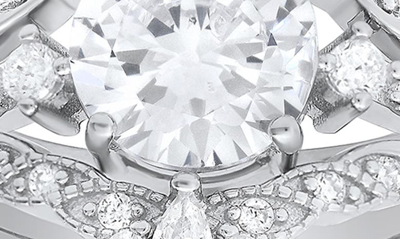 Queen Jewels 3-piece Stacked Cz Ring Set In Silver