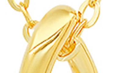 Queen Jewels Imitation Pearl Cross Pendant Necklace In Gold