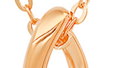 Queen Jewels Imitation Pearl Cross Pendant Necklace In Rose Gold