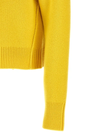 Shop Lanvin Maglione Lana Cashmere Sweater, Cardigans Yellow
