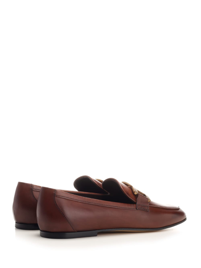 Shop Tod's Leather Kate Loafer In Brown