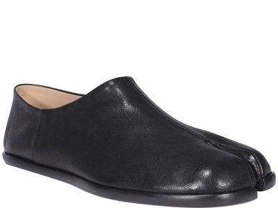Maison Margiela Tabi Leather Slip-on Loafers In Black
