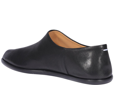 Maison Margiela Tabi Leather Slip-on Loafers In Black