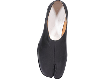 Maison Margiela Tabi Leather Slip-on Loafers In Black